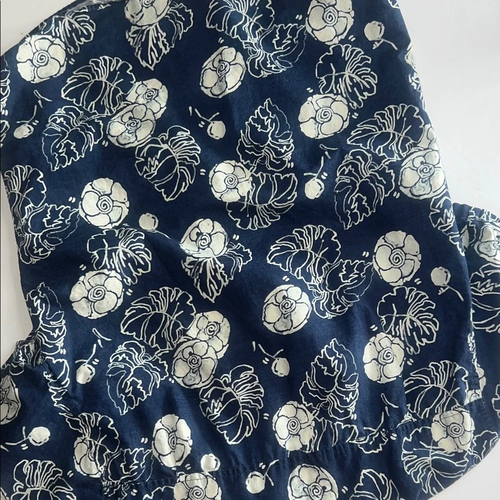 Goodfellow & Co Navy and White Shell Print Shirt - Picture 6 of 9
